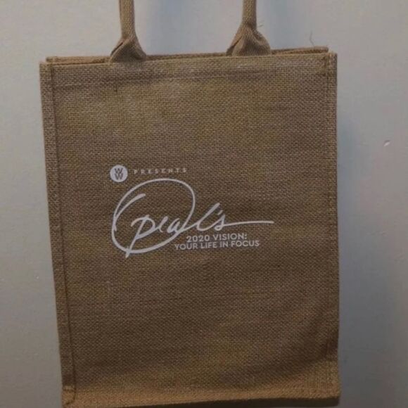 Oprah’s 2020 Vision Tour Burlap Tote Bag - Picture 1 of 3